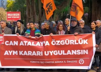 Vekilliği düşürülen Atalay için Adana’da protesto
