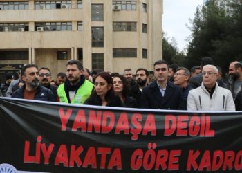 Kayyım yönetimindeki DBB’de usulsüz kadrolaşma protesto edildi
