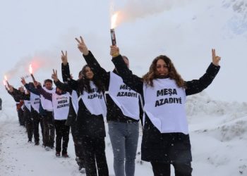 Özgürlük Yürüyüşü kar kış dinlemiyor!