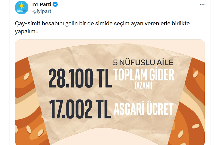 Erdoğan’ı, kendi hesabıyla vurdu; İYİ Parti’den ‘çay-simit’ animasyonu!