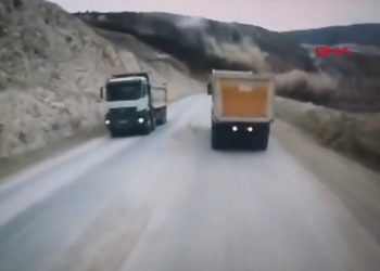 Erzincan’da maden faciası: Harfiyat kamyonları son anda kurtulmuş