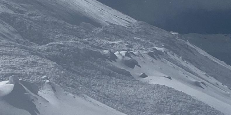 Karla mücadele eden ekibin önüne çığ düştü