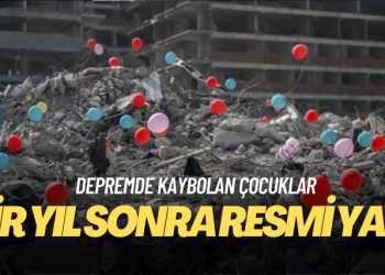 Kayıp çocuklar için bir yıl sonra resmi yazı