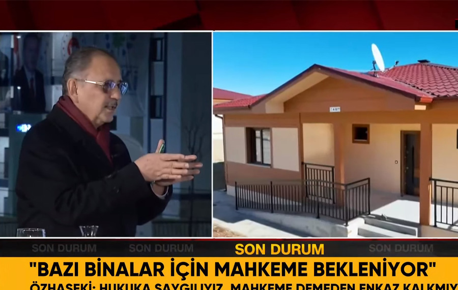 Özhaseki’nin sözleri tepki çekti: Depremzedeler ‘evimizin yıkıldığı iyi oldu, bize mis gibi villa verdiniz’ diyor