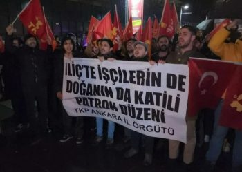 TKP'den maden kazasına ilişkin eylem: 'İliç'de işçilerin de doğanın da katili patron düzeni'