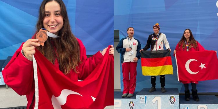 Yüzücü Bengisu Avcı, Avrupa Buz Yüzme Şampiyonası'nda üçüncü oldu