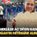 ‘Emekliler aç’ dövizi taşıyan kadın, Erdoğan’ın mitingine alınmadı