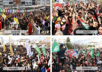 Newroz alanlarından ‘Bijî Serok Apo’ sloganı yükseliyor