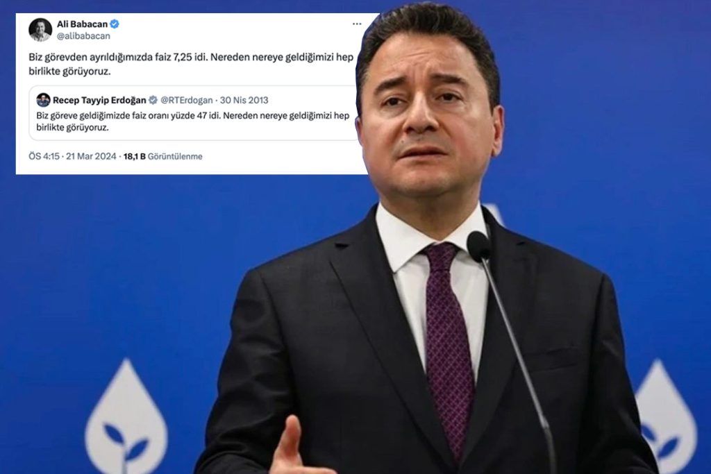 Ali Babacan’dan Erdoğan’a: Nereden nereye geldiğimizi hep birlikte görüyoruz