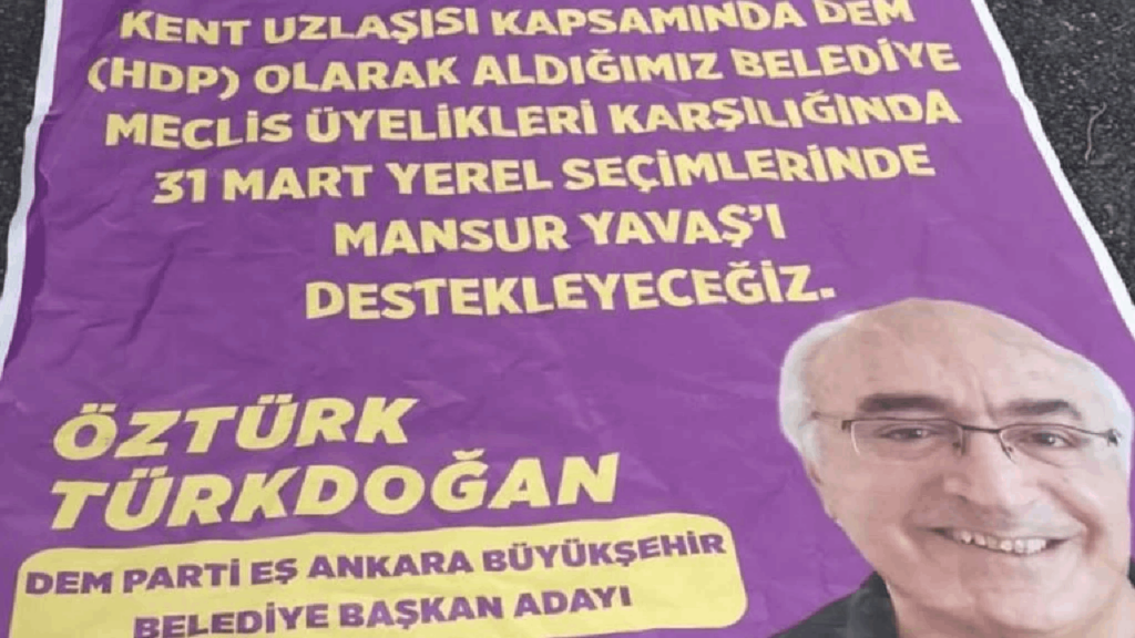 Ankara'da sahte 'DEM Parti'den Mansur Yavaş'a destek' afişleri için harekete geçildi