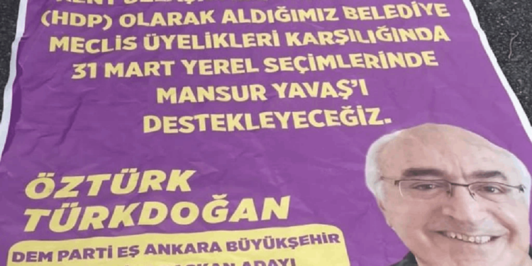 Ankara'da sahte 'DEM Parti'den Mansur Yavaş'a destek' afişleri için harekete geçildi