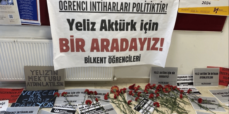 Yeliz Aktürk için arkadaşları Bilkent’te eylem yaptı