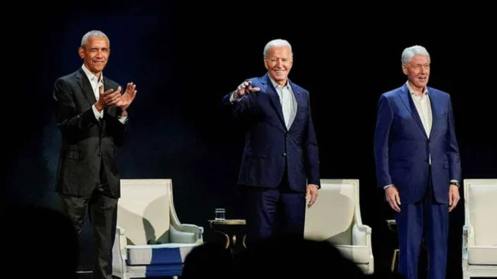 Clinton ve Obama'nın katıldığı etkinlikte Biden'a Gazze protestosu: Utan