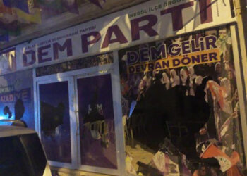 DEM Parti ilçe binasına baltalı saldırı