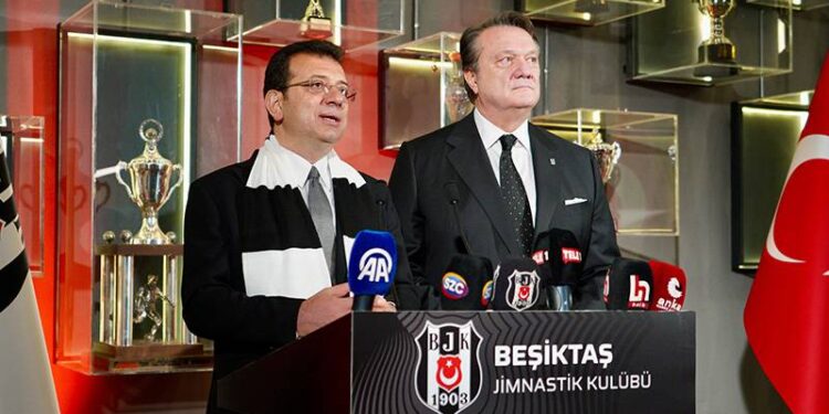 Ekrem İmamoğlu, Beşiktaş Başkanı Hasan Arat’ı ziyaret etti