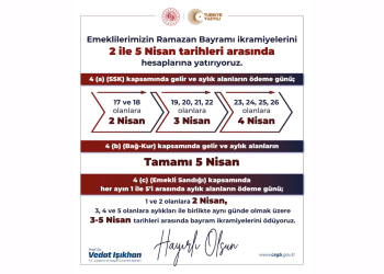 Emeklilerin bayram ikramiyeleri için tarih belli oldu