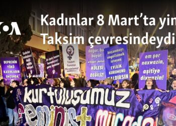 Kadınlar 8 Mart’ta yine Taksim çevresindeydi