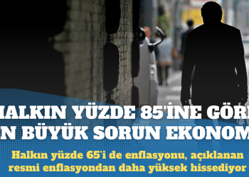 Türkiye’de halkın yüzde 85’ine göre en büyük sorun ekonomi