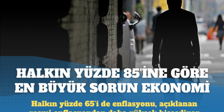 Türkiye’de halkın yüzde 85’ine göre en büyük sorun ekonomi