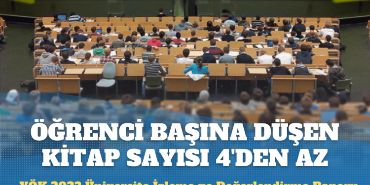 Üniversitelerin yarısında öğrenci başına düşen kitap sayısı dörtten az
