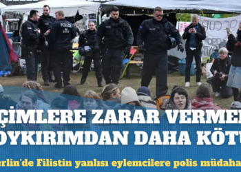 Berlin’de Filistin yanlısı protestoculara polis müdahalesi: Almanya’da çimlere zarar vermek soykırım yapmaktan daha kötü