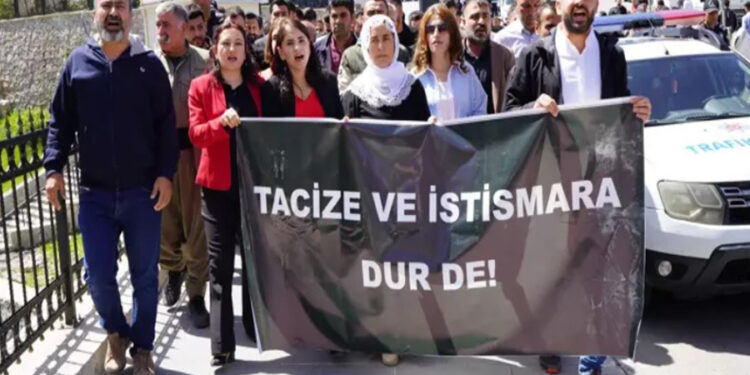 Şırnak’ta uzman çavuşun bir kadını taciz etmesi protesto edildi