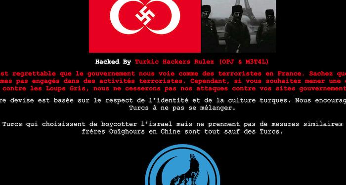 ‘Ülkücü’ korsanlar Fransa’da devlet kurumu sitesi hackledi; Svastikalı bayrak dikkat çekti!