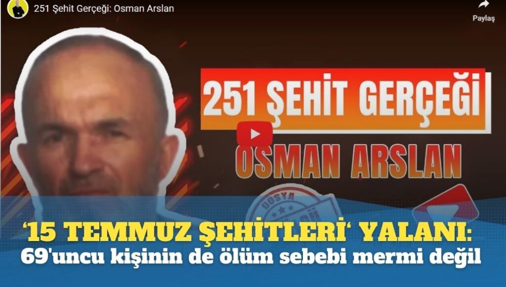 Bir ’15 Temmuz şehitleri yalanı’ daha çöktü: 69’uncu kişide de mermi ve şarapnel izi yok