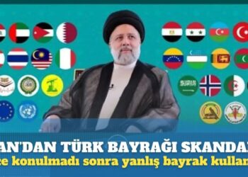 İran’dan Türk bayrağı skandalı: Önce konulmadı sonra yanlış bayrak kullanıldı