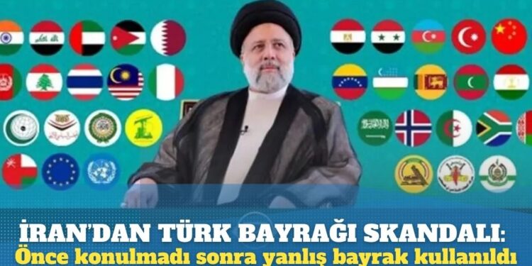 İran’dan Türk bayrağı skandalı: Önce konulmadı sonra yanlış bayrak kullanıldı