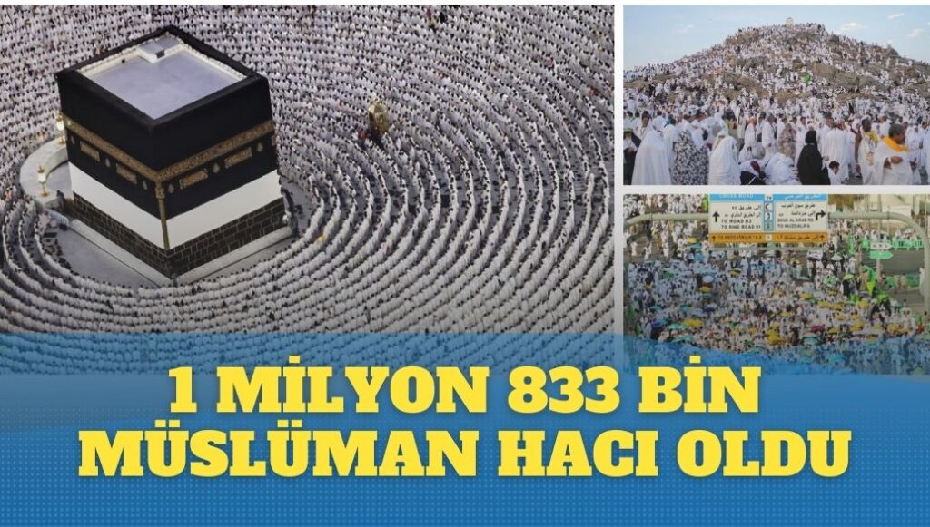 1 milyon 833 bin Müslüman hacı oldu