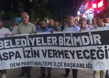 Maltepe’de yürüyüşlü kayyım protestosu