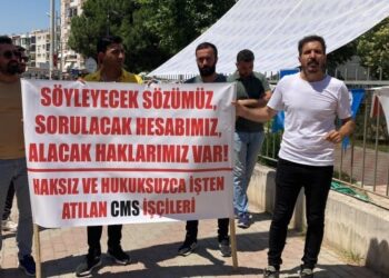 CMS işçileri haklarını istedi