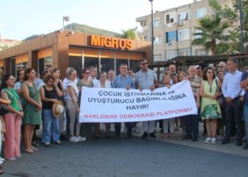Narlıdere’de çocuğa tecavüz protesto edildi