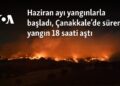 Haziran ayı yangınlarla başladı, Çanakkale’de süren yangın 18 saati aştı