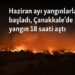 Haziran ayı yangınlarla başladı, Çanakkale’de süren yangın 18 saati aştı