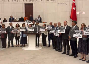 DEM Parti'den 'kayyım'a karşı Meclis'te kürsü eylemi
