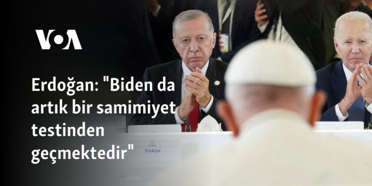 Erdoğan: “Biden da artık bir samimiyet testinden geçmektedir”