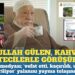 Fethullah Gülen, kahve içip gazetecilerle görüşürken! Türk medyası; ”vefat etti, kaçırıldı, uçakta getiriliyor” yalan haberlerini yayma telaşındaydı