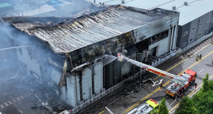 Güney Kore | Lityum pil fabrikasında çıkan yangında çok sayıda ölü