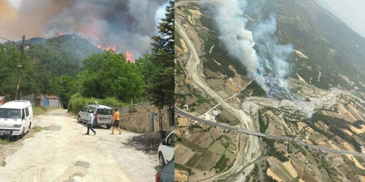 Muğla’da iki orman yangını! Evlere ulaştı