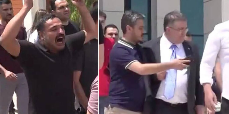 Müteahhitlere tutuklanmama garantisi isteyen Ersan Şen’i, depremzedeler protesto etti