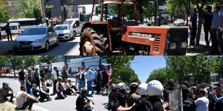 Şanlıurfalı çiftçiler elektrik kesintilerini protesto etti, yol kapattı!