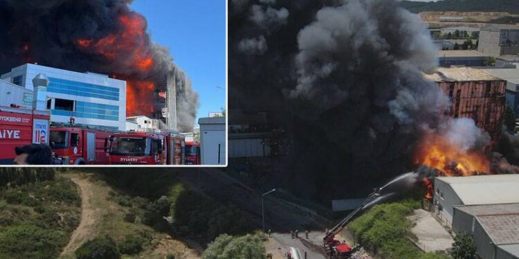 Tuzla'daki yangında üç fabrika yandı, söndürme çalışmaları sürüyor