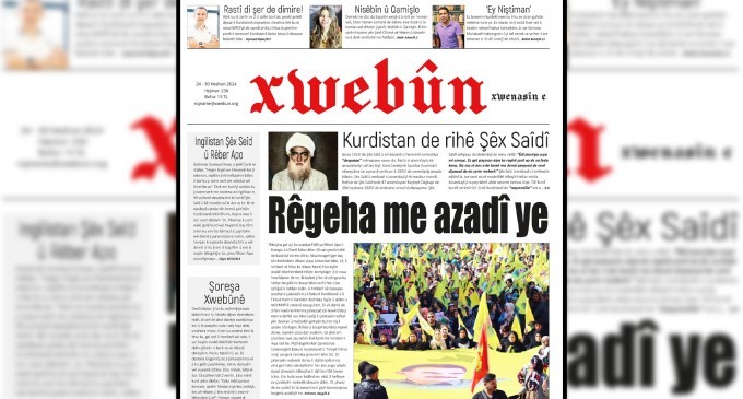 Xwebûn ‘Rêgeha me azadî ye’ manşetiyle çıktı