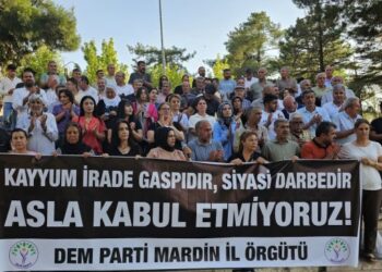 Mêrdîn’de irade gaspı protestosu
