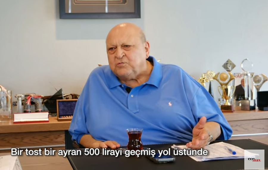 Abdullah Kiğılı fahiş fiyatlara isyan etti: ‘Bir tost, bir ayran 500 lira’