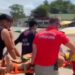 Boğulma tehlikesi geçirenleri kurtarmak isteyen cankurtarana jet ski çarptı