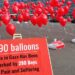 Brüksel’de AB kurumlarının önüne Gazze için 290 balon bırakıldı