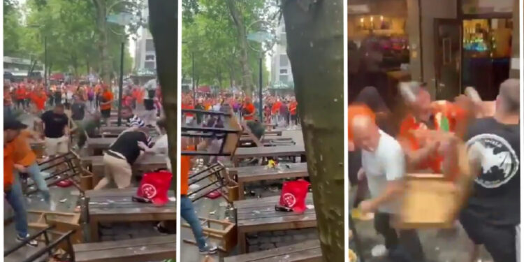 EURO 2024'te Yarı Final Öncesi Ortalık Karıştı: Hollandalı ve İngiliz Taraftarlar Birbirine Girdi